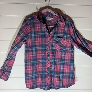 Vineyard Vines Pink and Blue Plaid Shirt